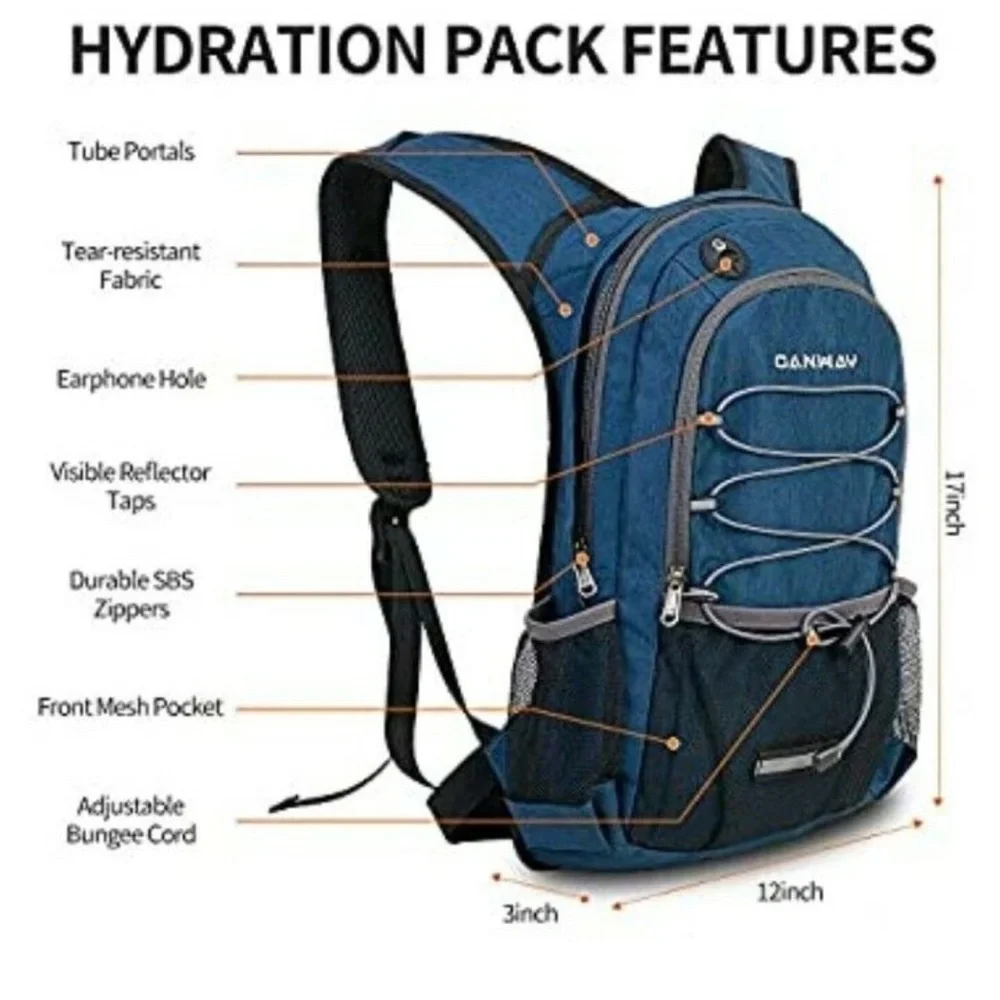 Canway Hydration Backpack Perfect for outdoor and hiking. *Bladder NOT included